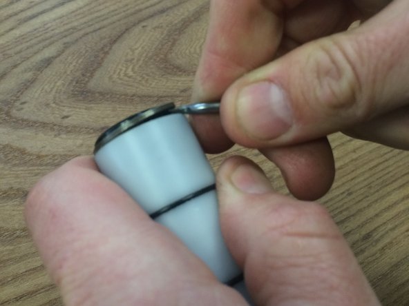 To remove the bushings from the inner tube, remove the C-clip at the bottom and slide the bushings and O-rings off