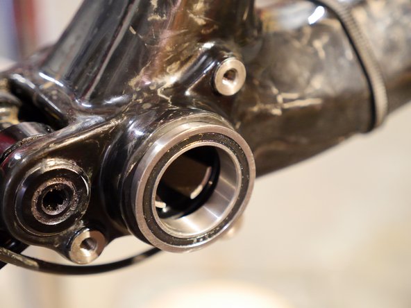 To remove the BB cup, we recommend using a Park Tool headset cup removal tool