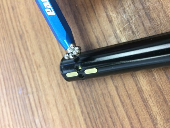 With pillar removed from the inner tube, use a magnet to keep the balls from disappearing