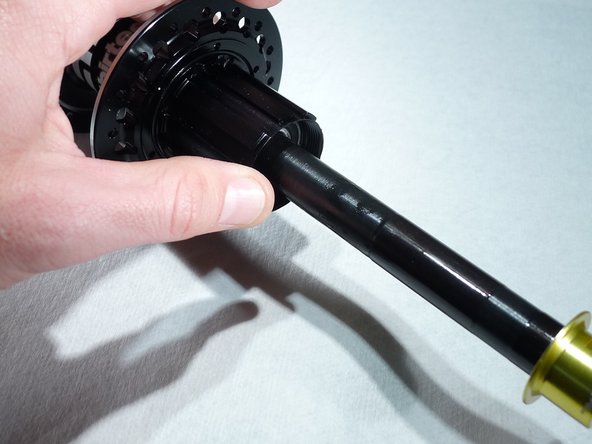 Slide axle and freehub assembly out of hub shell