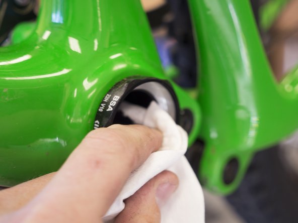 Clean the inside of the cup with alcohol