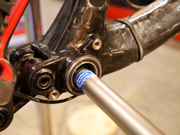 To remove the BB cup, we recommend using a Park Tool headset cup removal tool