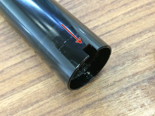 Next, install the head of the post making sure the brass key is properly seated in the head and in the keyway in the inner tube of the post