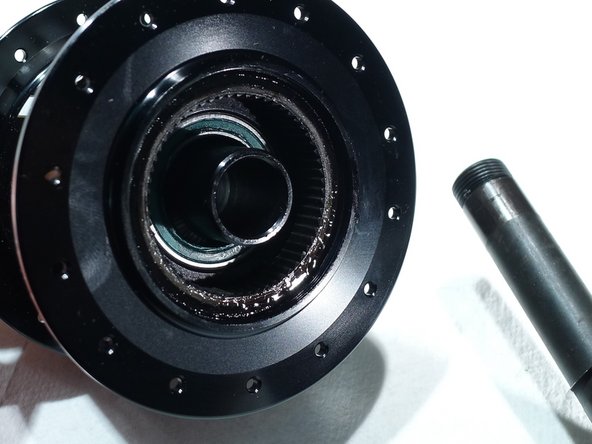 install it into the hub body from the drive side