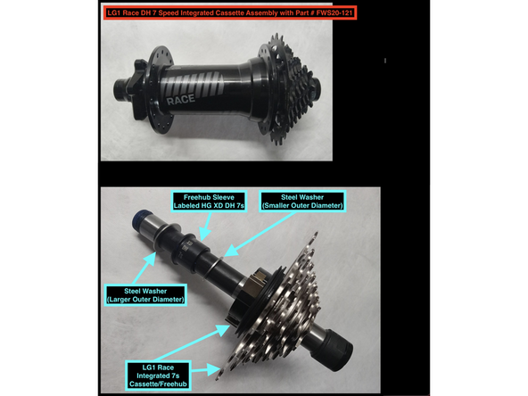 LG1 7 Speed Hubs are only compatible with our 7 Speed Integrated Cassette/Drivers, and are not able to be converted to other freehub standards.