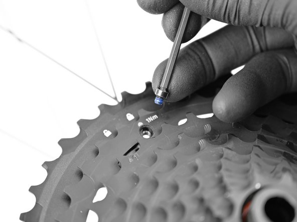 Using a 3mm hex key start to thread in set screw.