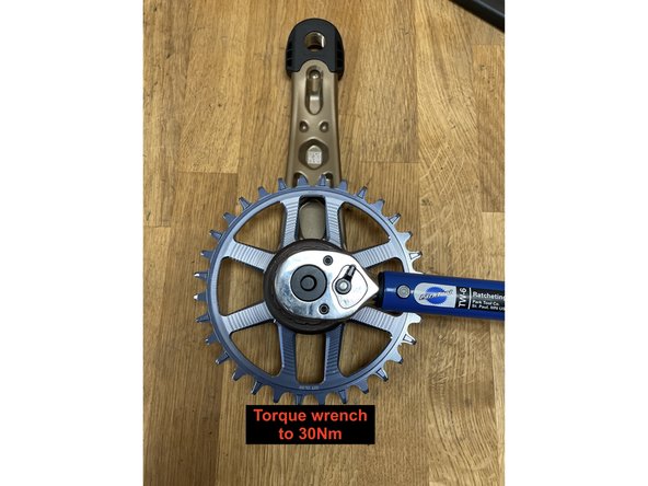 The chainring lockring will need to be tightened to 30Nm of torque.