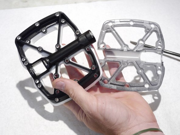 Clean the pedal bodies before installing new wearplates