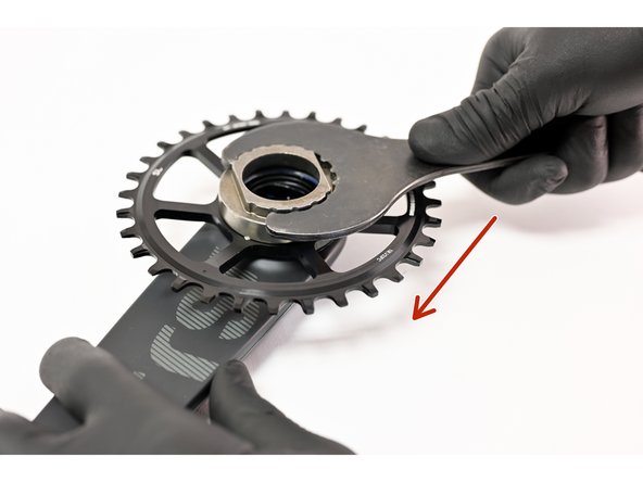 Thread on lockring with spacers in correct location for chainring offset and rear hub spacing