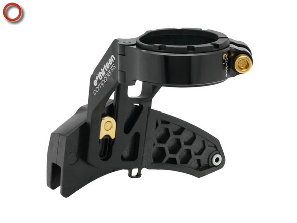 The high clamp version for frames that use a bottom swing derailleur