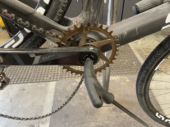 Reinstall and torque the crank arm per the manufactures specifications.