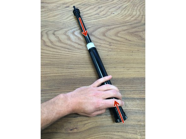 Gently slide the outer tube over the pillar/outer tube assembly