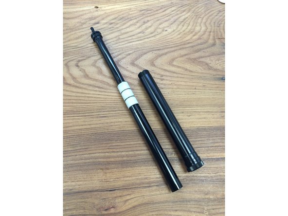 Gently slide the outer tube over the pillar/outer tube assembly