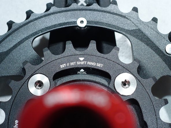 Install the spider or integrated ring on the arm