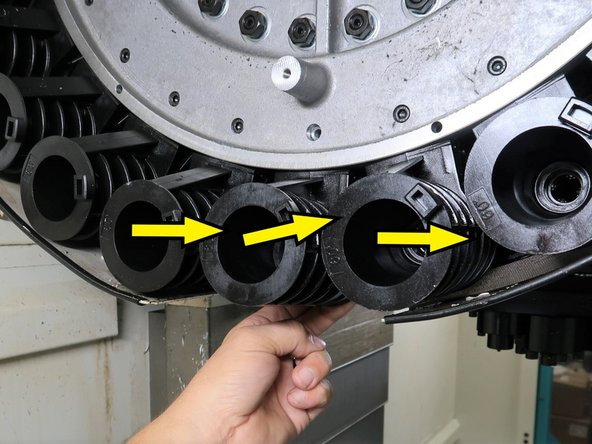 Use a drift or small screwdriver to adjust the threads on the pin inside the hole before replacing the 6mm socket head cap screw. This will make it easier for the threads to catch.