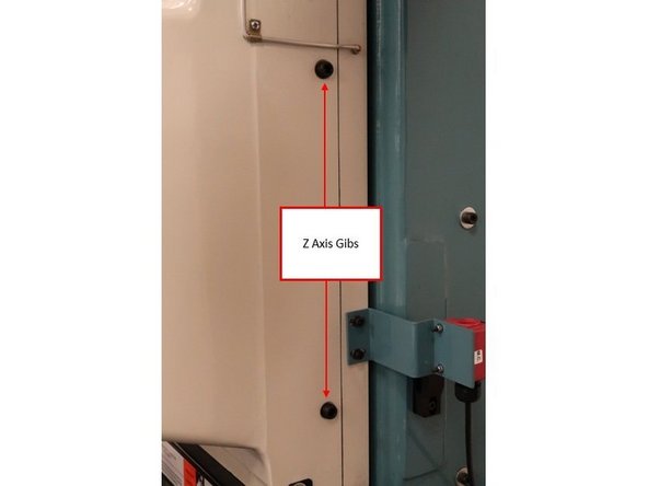 Use an 8 MM Socket to lock down the Z-Axis gibs tightly.