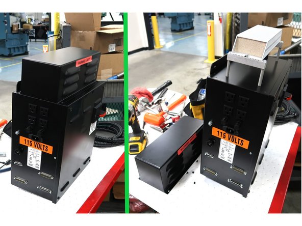 Make sure the bottom screws for the electric box have two washers each. The box will slide in between the two washers and rest there while you attach the top screws.