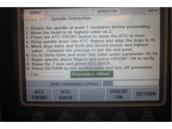 To perform &quot;Spindle Orientation&quot; you need a BT30 Tool holder with the retention knob removed.