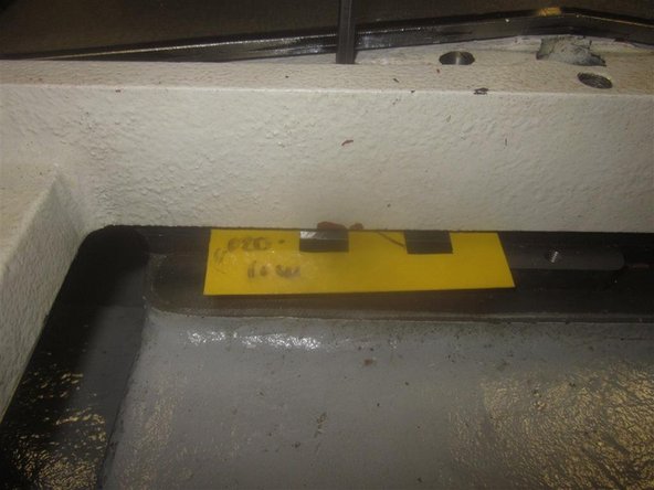 A mirror is helpful for looking for shims.