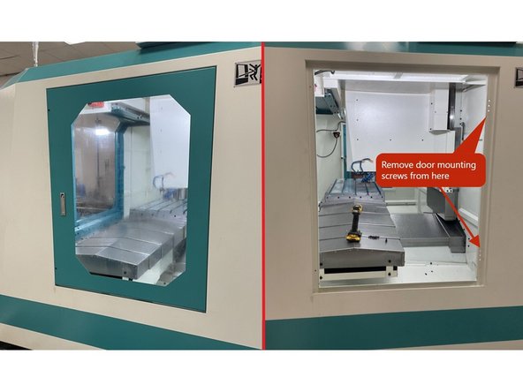 Before installing the Automatic Side Door Option on the VMCsi Machines the Automation Ready Option should already be installed or will be installed as part of the side door installation.  See drawing 34232-1 for VMC 7/10 and 34232-3 for the 12/14 series machines. Without Automation Ready Installed this option cannot be completed.