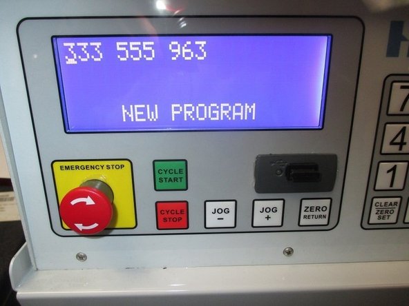 The screen will read &quot;NEW PROGRAM&quot; and then enter program mode.