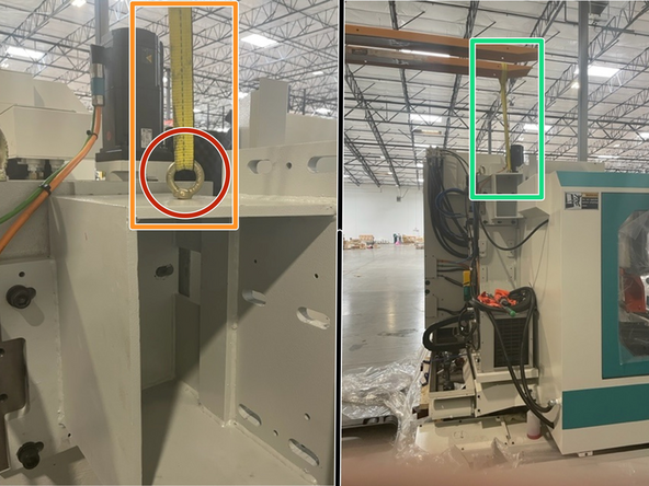 There is an eyebolt threaded into the top of the ATC bracket. Ensure the eyebolt is fully threaded into the ATC bracket.