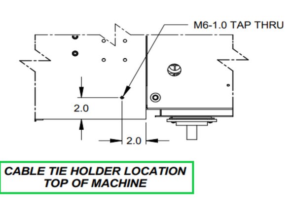 Cable Tie Location top of 1630/1630HS