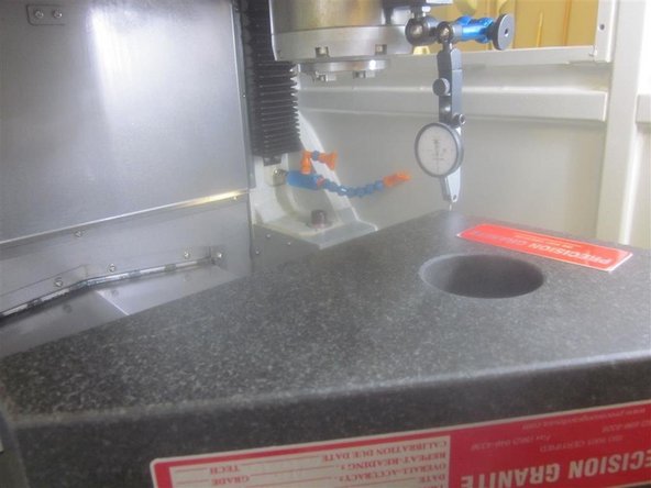 Clean the work table surface. If the surface is poor, it may be necessary to clean up the surface with scotch brite, or crocus cloth and a flat bar. Surface irregularities can affect your measurement. Check the machine level, and adjust if necessary.