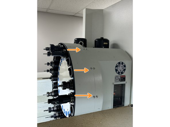 Reinstall the ATC outer cover and secure it with the 11 hex socket screws.