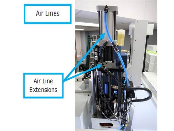Adjust clamp tower to have opening facing the right side of mill to allow connection for hose into rotary joint.