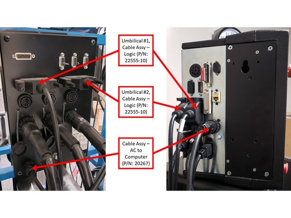 There is a total of four (4) cables that need to be connected to the pendant for non-spindle control machines: