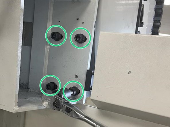 Attach a lifting strap with sufficient rating to the eyebolt and lifting apparatus.