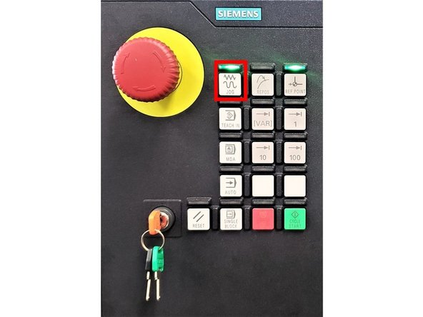 Press [JOG] on the MCP.