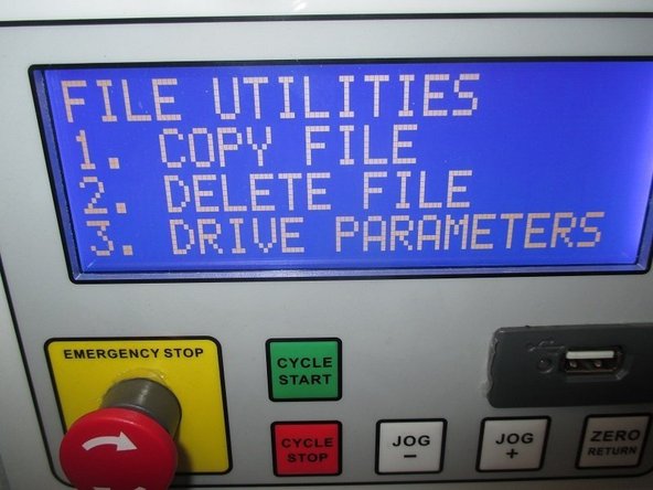 Follow directions on screen to move files between memory and USB device.