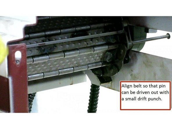 Steps #8 through #12 are the same for both conveyors so only the Betake conveyor is shown in the photos