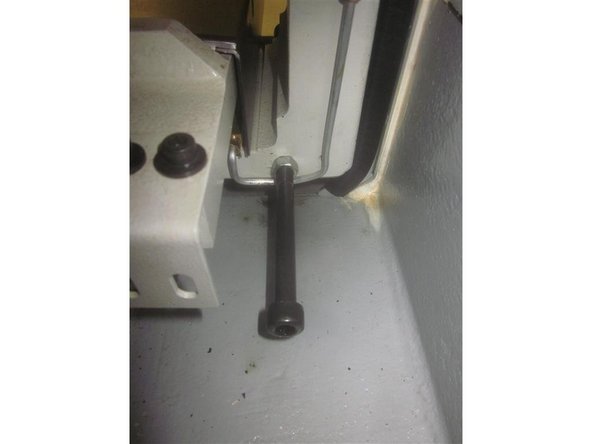 Remove the two (2) 10mm x 120mm SHCS installed in the rear of the ATC carriages. Note their &quot;depth&quot; for ease of re-assembly and adjustment.