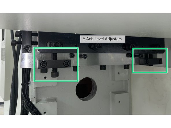 There are also (4) push brackets (P/N 34246) used to level the ATC in the Y Axis. These mount to the adapter plate with (2 ) on the bottom and (2) on the top of the adapter plate, one at each of the 4 corners.