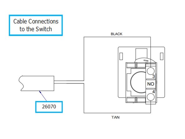 Note: The next step has you route the switch wire to the electric box through the lathe. It is up to the installer to either run the cable to the electric box first and come back to the connections here. or make the connections first.