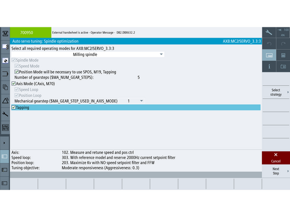 Select AX8:MC2 from the axis selections on the left.