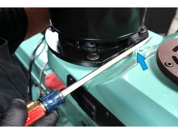 Reuse the same SHCS removed from the old motor except use supplied larger washers. Inset photo shows the original washers with the larger replacements in use.