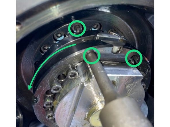 Set up a dial indicator on the Main Spindle. With the Y Axis at the bottom of travel zero the indicator at the top of the tool 1 mounting face. See Photo