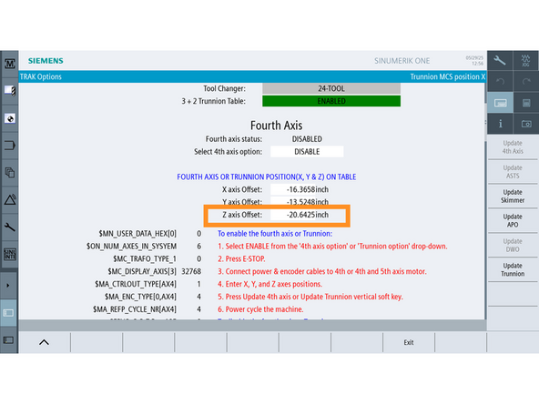 Navigate to [Machine] → [Jog] on MCP → [Meas. Workp] → Measure Z-Axis Edge (Square with one arrow).
