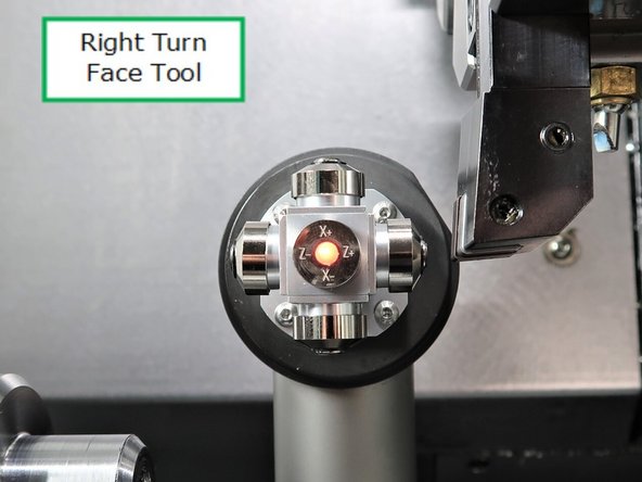 Open the [Tool List] and select RIGHT_TURN/FACE_TOOL.