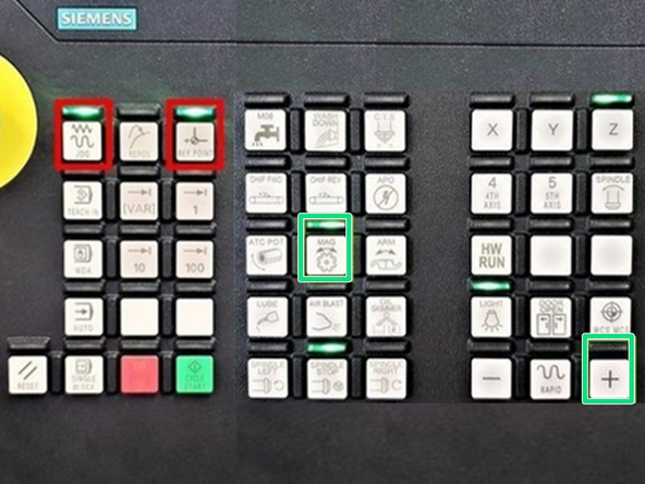 The new ATC magazine may need referencing to find its home position.