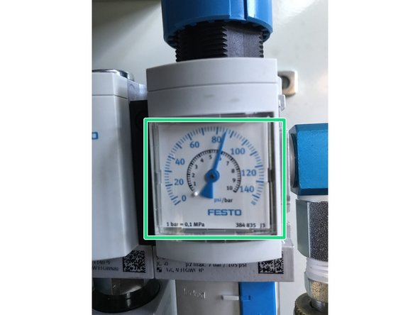 Once pressure switch is set, adjust incoming air pressure back to between 80-90 PSI.