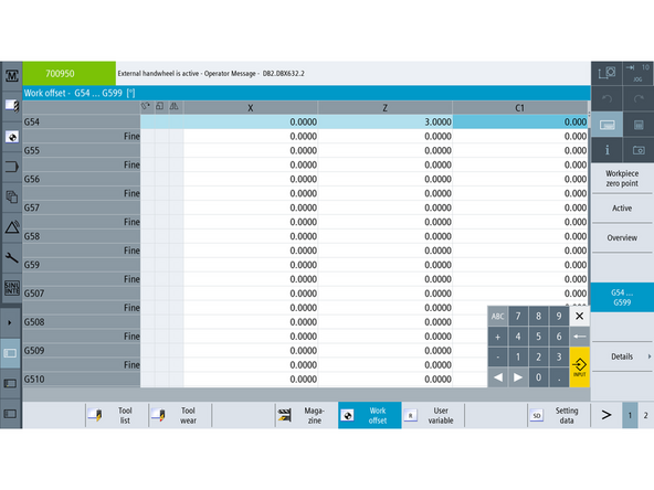 Insert a ground pin (e.g. 1.000&quot; diameter) into the spindle.
