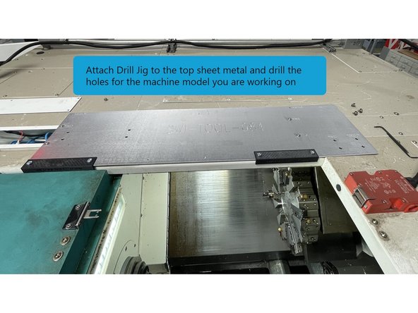 To drill the holes for the Yoke and Motor Mounting Brackets remove the top cable covers and circled button head screws as shown in photo 1.