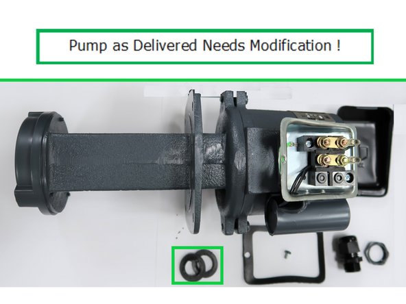 Remove the electric box cover and gasket from the pump. They will be replaced in a later step.