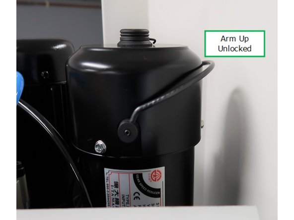 If your ATC has been crashed and your arm is out of position, it can be moved manually by using a 12 mm socket and 3/8 drive ratchet on the top of the motor. If possible, jog Z axis to the top of its travel. If not possible, rotate arm around until you can safely move the Z to top of travel.