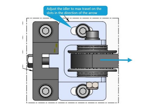 Note:  Insure there are no set screws in the idler pulleys Before Installation.